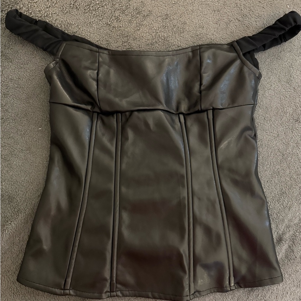 WeWoreWhat Black Zippered Top